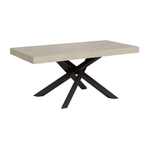 Table extensible 90x160/264 cm Volantis cachemire pieds anthracite