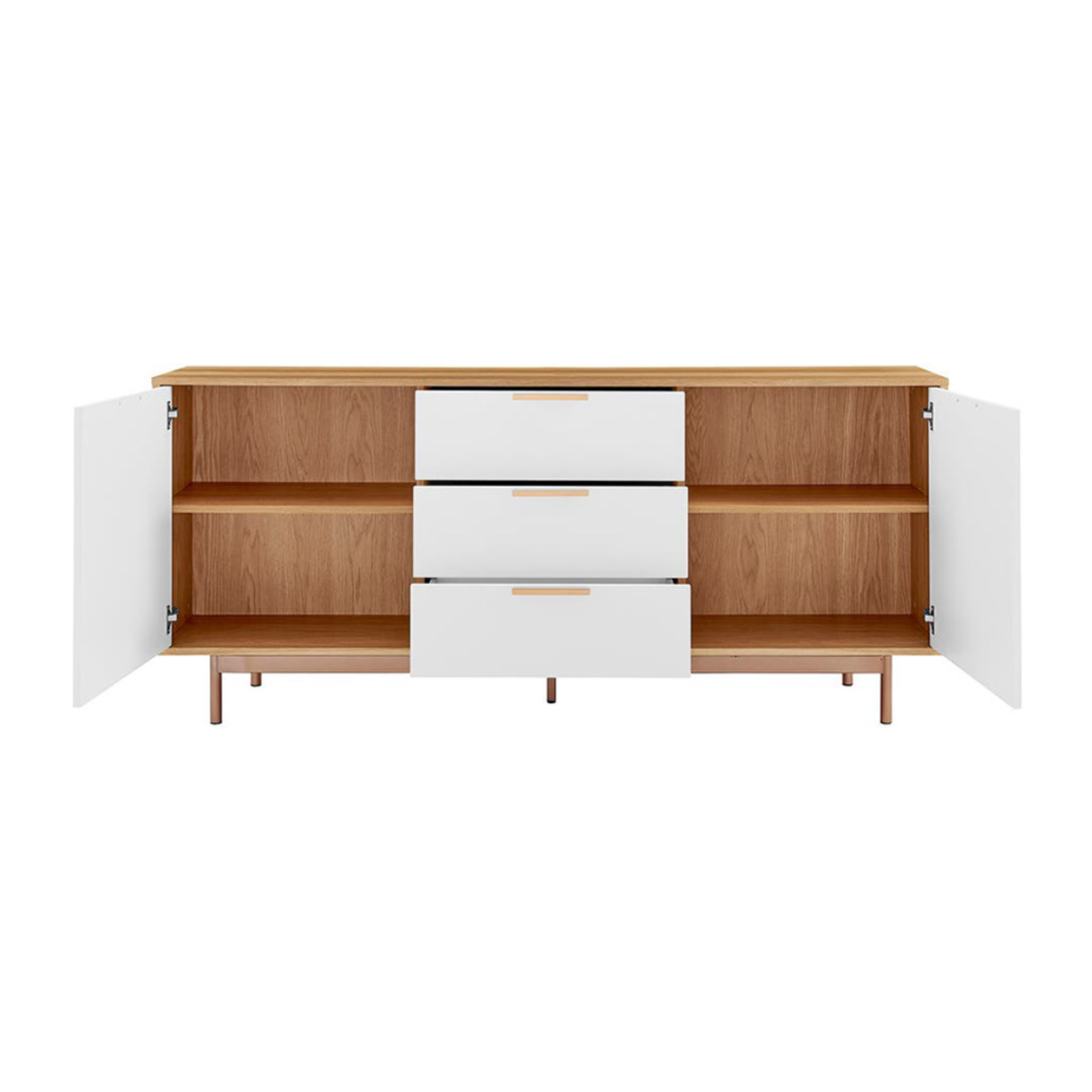 Buffet scandinave blanc et bois naturel TIFANY