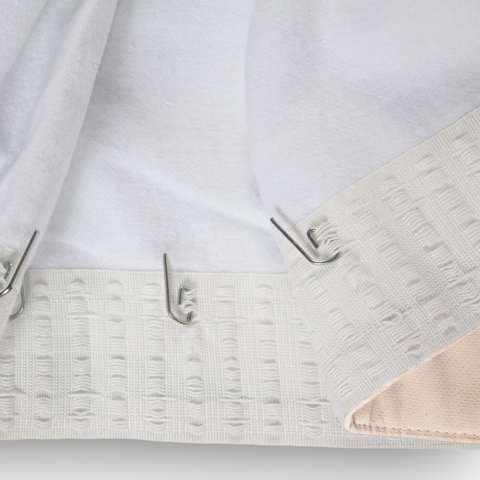 Rideau Phonique Occultant et Thermique 'MOONDREAM' galon fronceur - Naturel