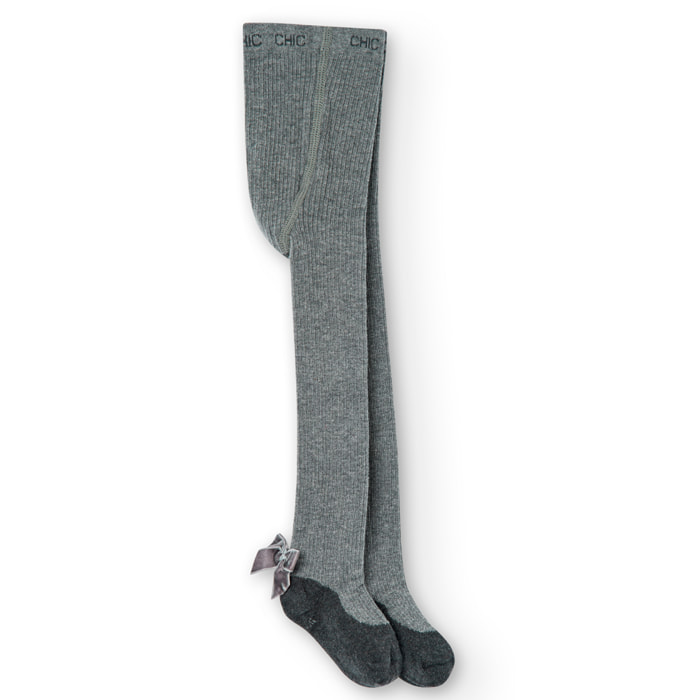 Leotardo canalé de bebé niña -BCI