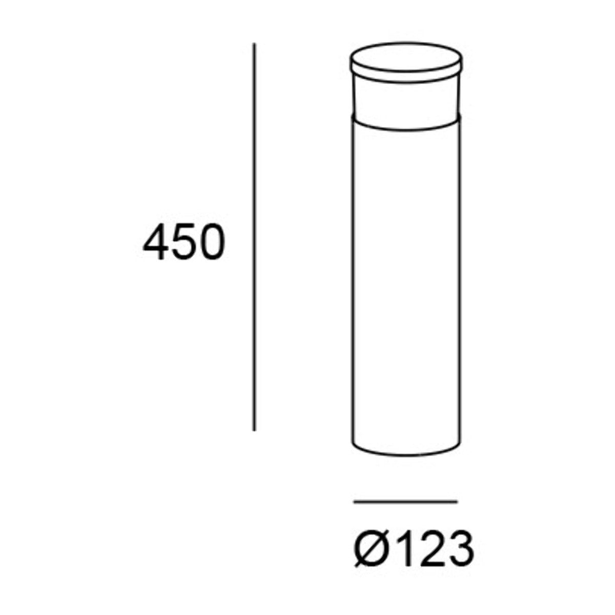 LEDS C4 Baliza Ip66 Dan Led 8.9.,W Sw 3000-4000K On-Off Gris Urbano 439Lm