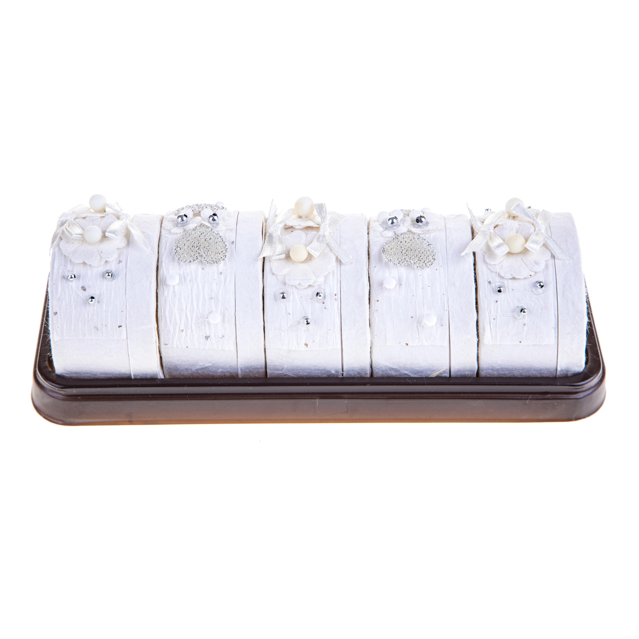 5000 - Pezzi 10 - 7x5,5x4 cm - Colore: Bianco - Bianchi Dino - Confetti e articoli per le nascite e matrimonio