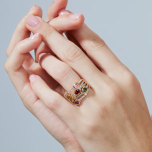 Anillo Doncu acabado oro rosa 18k