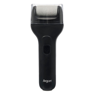 Lima elettrica nera per piedi. Con batteria ricaricabile da 1200mAh.