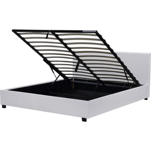 Lit double avec coffre "Carla" - 160 x 200 cm - Blanc