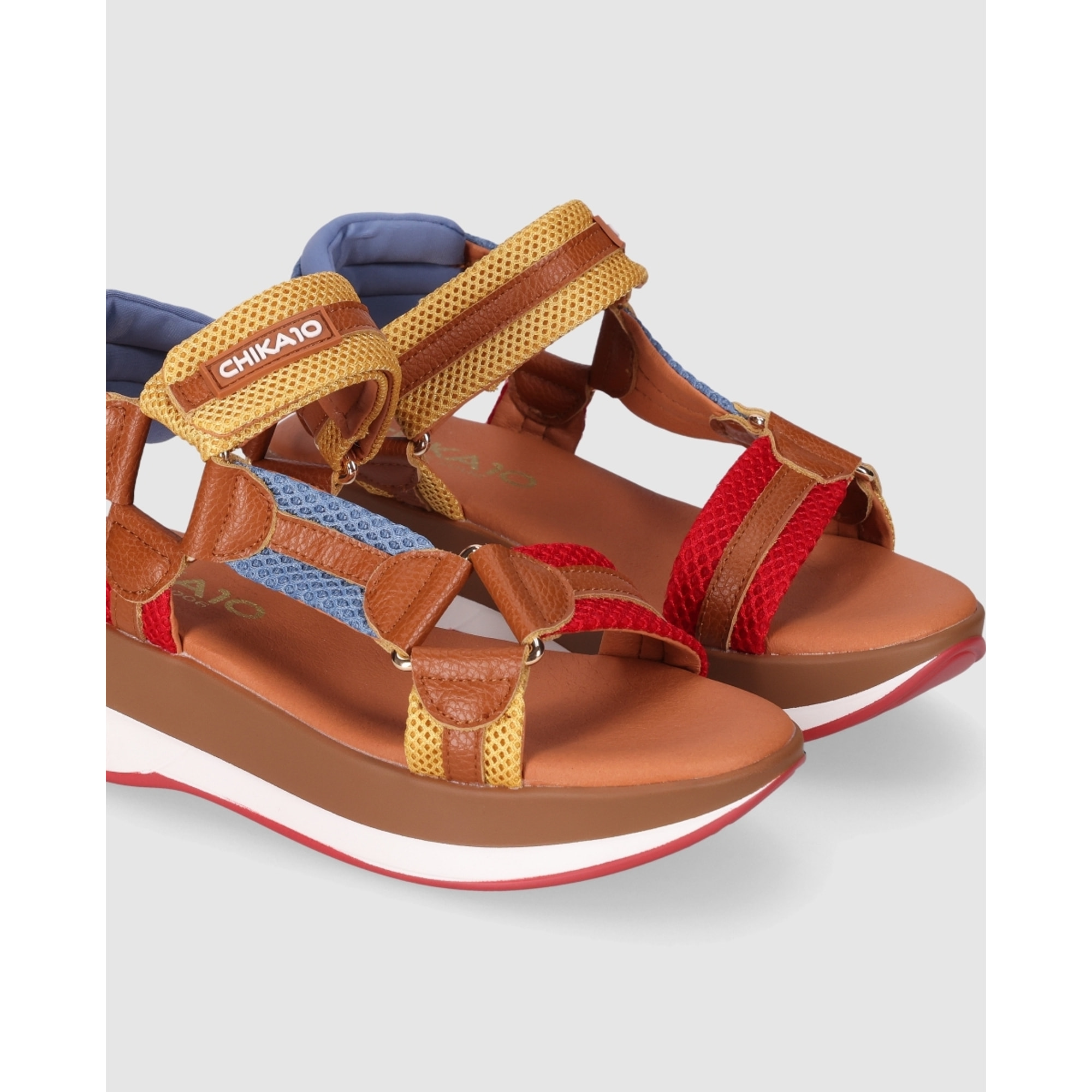 Sandalias de Tejido - Multicolor - Tacón: 5 cm