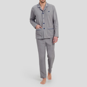 Pijama largo gris