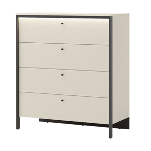 Kimi - commode 4 tiroirs - led inclus - Beige