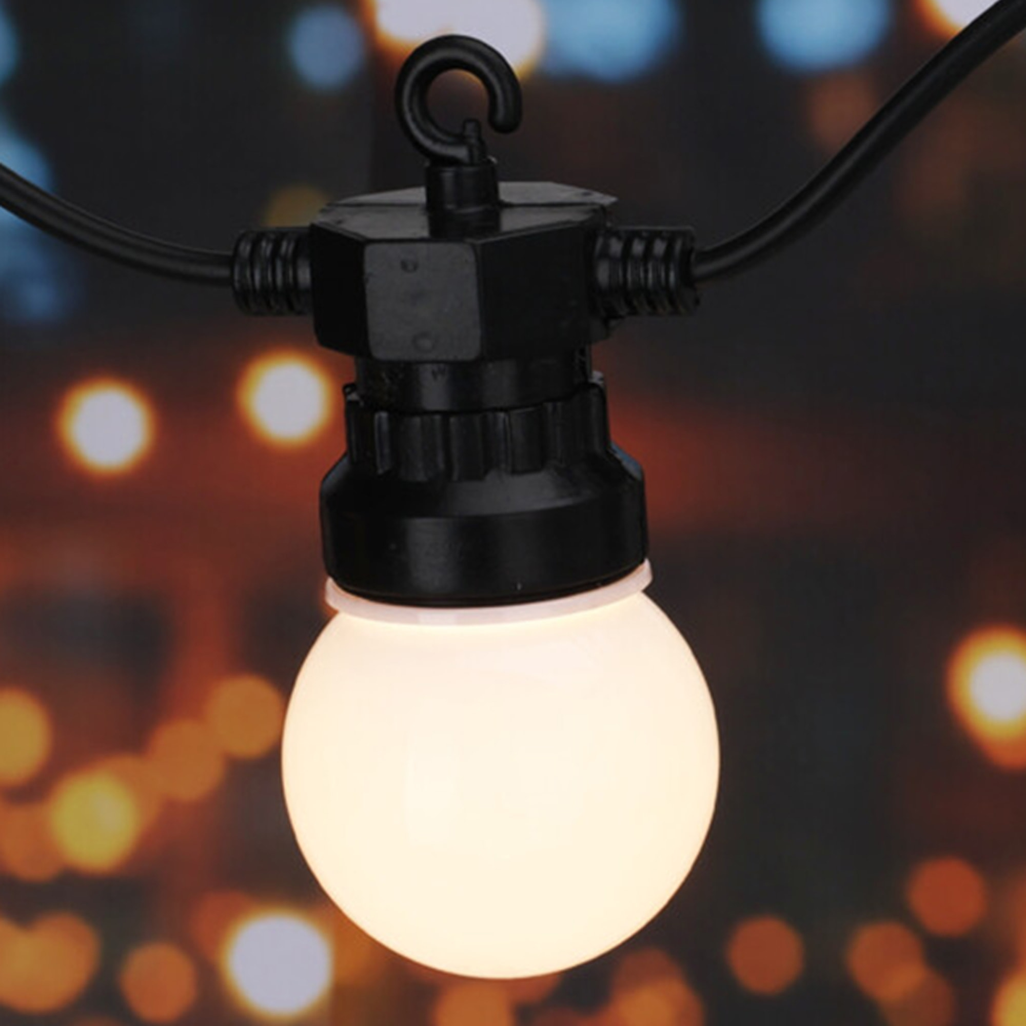 Guirnalda de luces led blancas cálidas para interiores - diseño moderno y elegante, cable de 5m con temporizador incluido