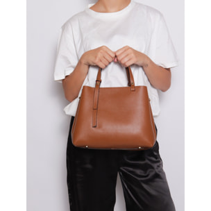 Borsa a mano da donna Made in Italy - Modello Novara Ultra - 100% pelle - 28.0 x 21.0 x 12.0 cm