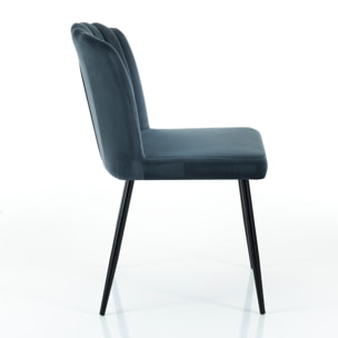 Tomasucci Lot de 4 Chaises CLAUDIA BLU OCEAN Bleu