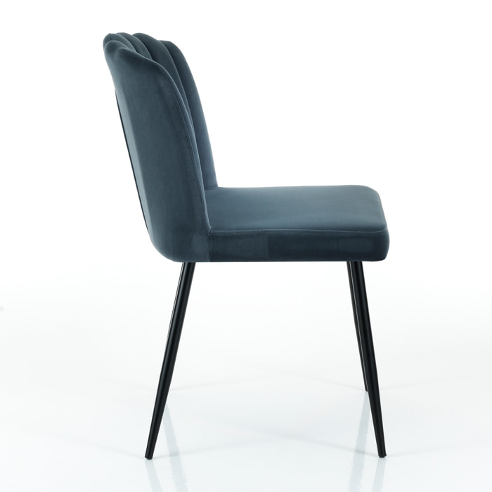 Tomasucci Lot de 4 Chaises CLAUDIA BLU OCEAN Bleu