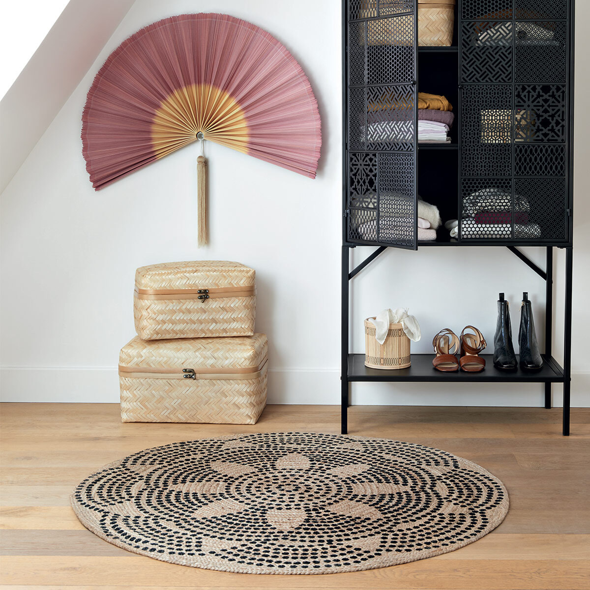 Tapis "Living" en jute D120 cm