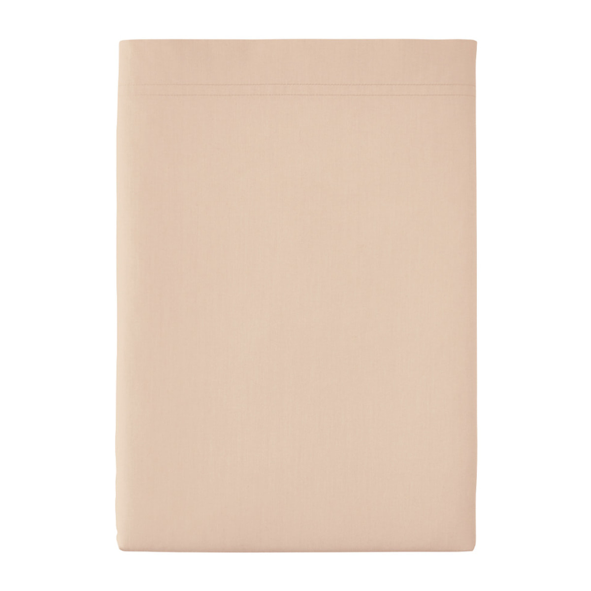 Drap plat uni en percale de coton, PREMIÈRE, Rose Ballerine