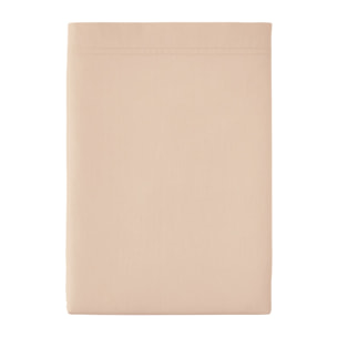 Drap plat uni en percale de coton, PREMIÈRE, Rose Ballerine