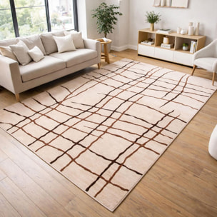 Tapis salon et chambre tissé motif abstrait NAKI