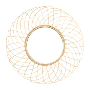 Miroir Rotin Rosace 90cm