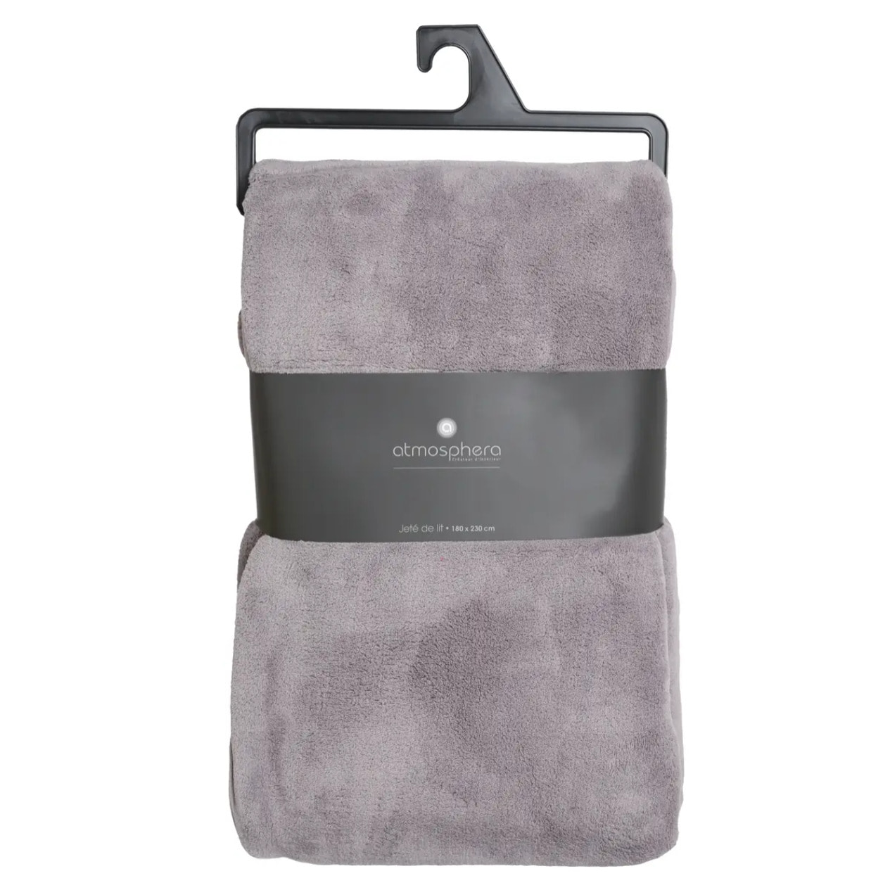 Plaid microfibre gris 180x230cm