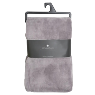 Plaid microfibre gris 180x230cm