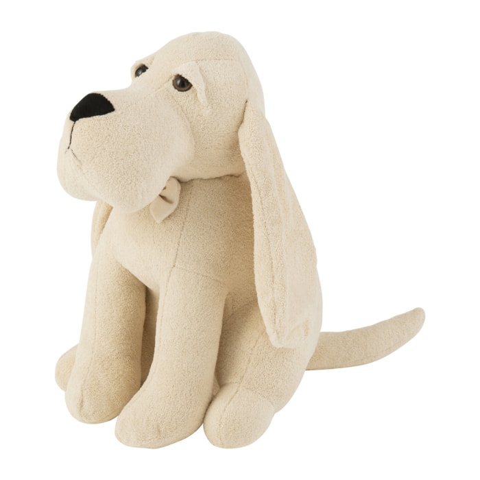 J-Line butoir de porte Chien Noeud Papillon - textile - écru