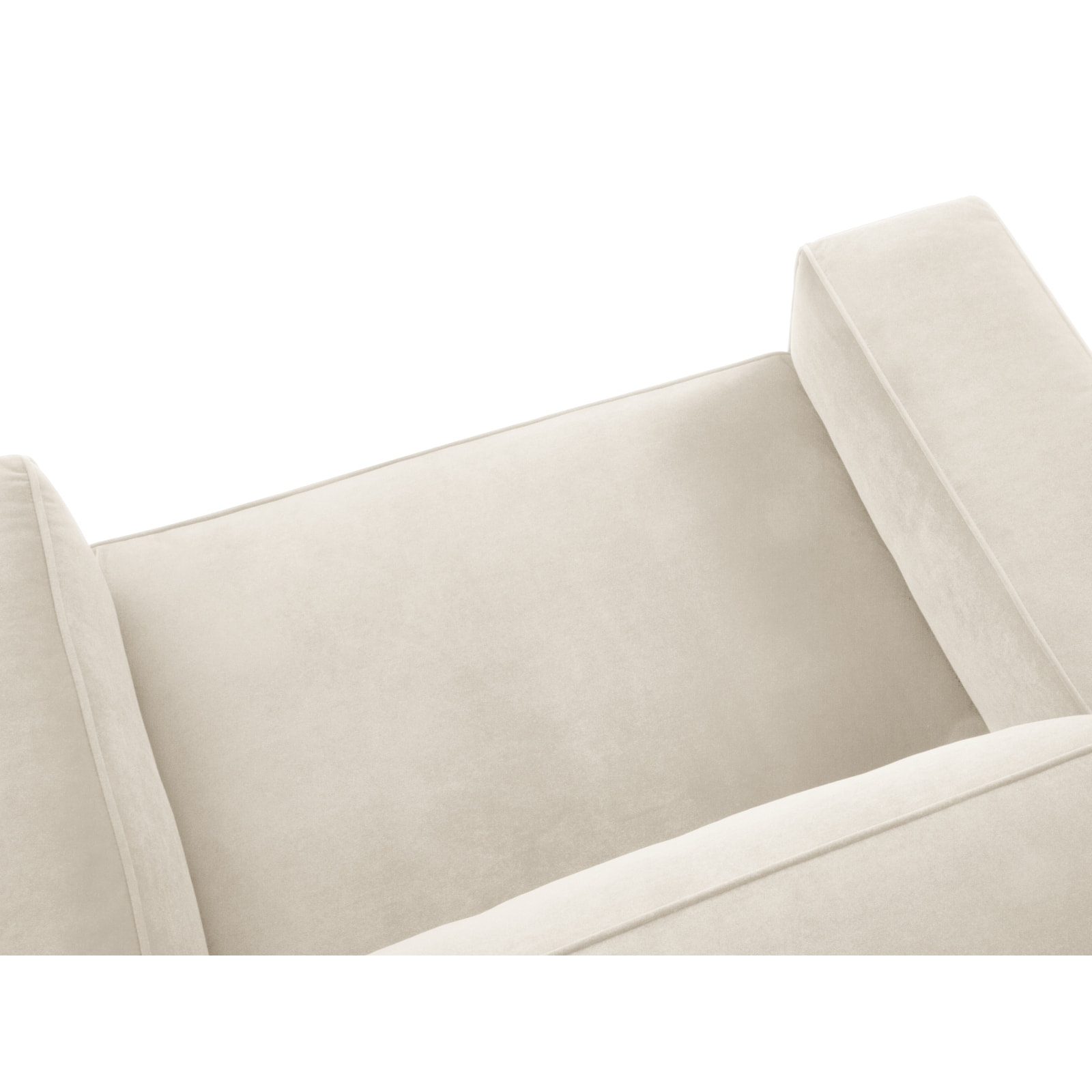 Fauteuil xl "Paradis" en velours beige clair