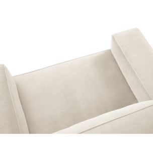 Fauteuil xl "Paradis" en velours beige clair