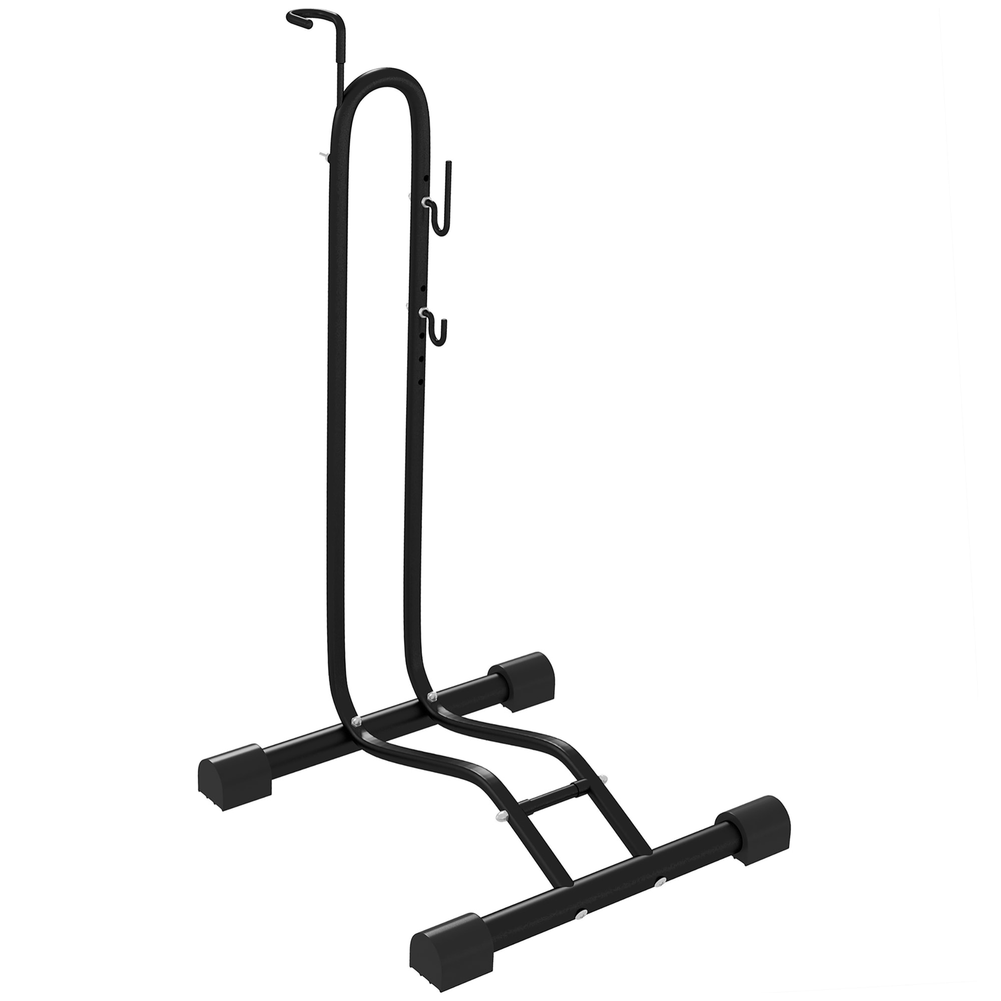 Soporte para Bicicletas de Suelo Aparcamiento para Bicicletas Vertical y Horizontal con Ganchos Ajustables para Bicicletas de 6-28 Pulgadas y 700 C Negro