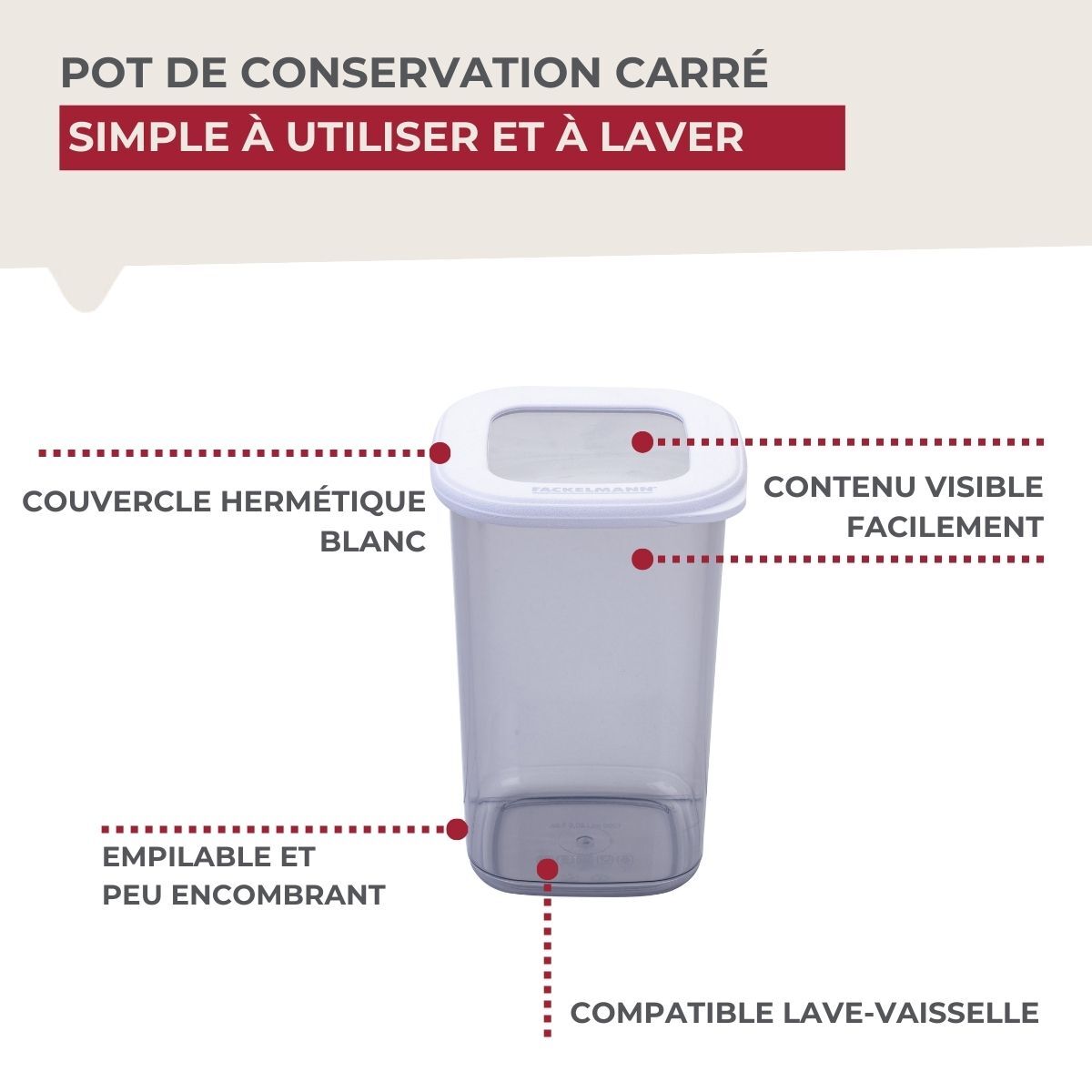 Boite à Provisions Fackelmann Storage