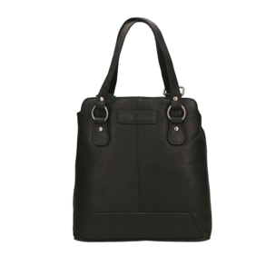 Borsa a spalla convertibile in zaino  da uomo In Vera pelle Made in Italy 19x27x11 cm