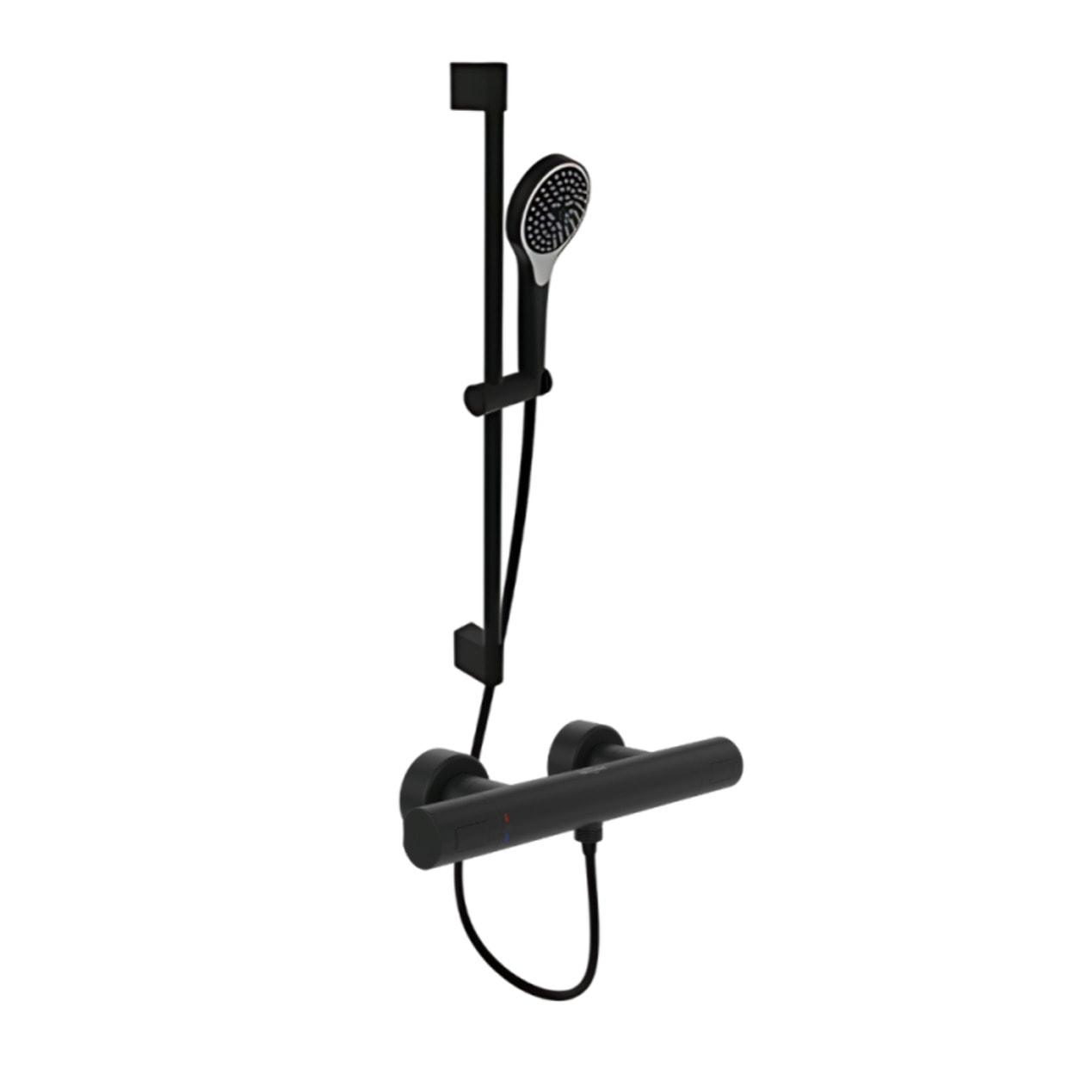 Mitigeur douche thermostatique VILLEROY ET BOCH Universal rond + Ensemble de douche Verve Showers 3 jets