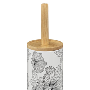 Brosse wc à l'esprit floral - Blanc