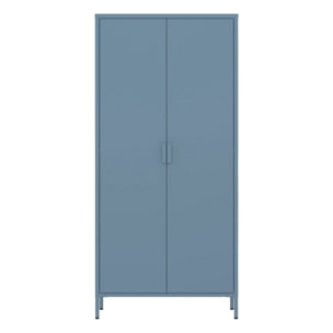 Armadio in metallo 2 ante 80x40x170h cm blu - Pop