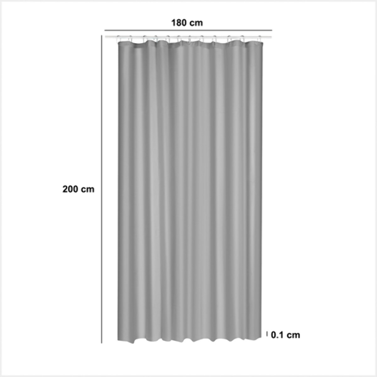 Rideau de douche gris eva