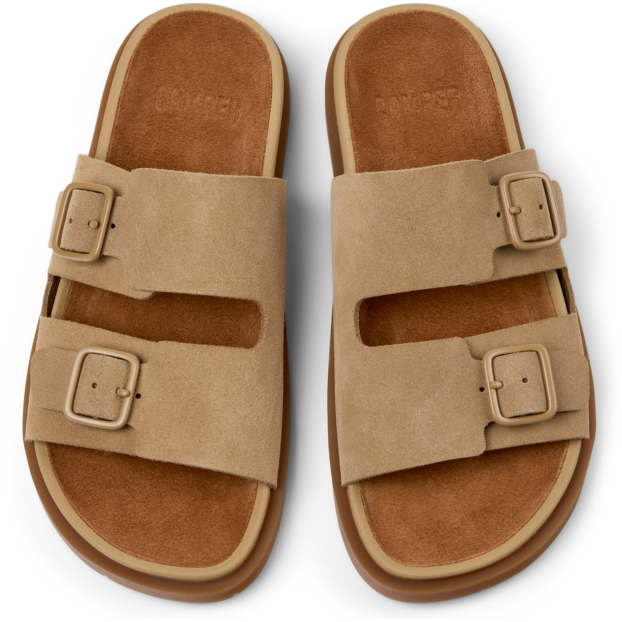 Sandalias - CAMPER Lluc Sandal - Marron - Cuero de gamuza