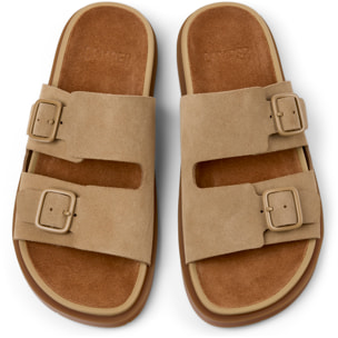 Sandalias - CAMPER Lluc Sandal - Marron - Cuero de gamuza
