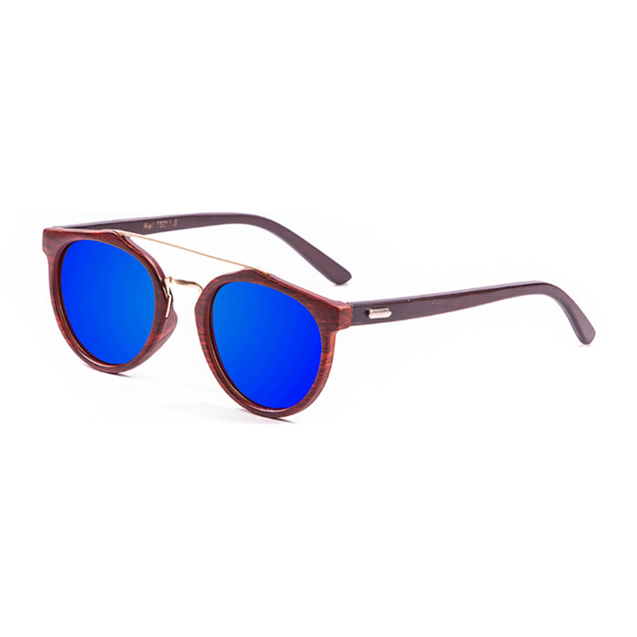 Gafas de sol PALO ALTO RICHMOND WOOD - Marrón / Revo azul y patilla marrón bambú