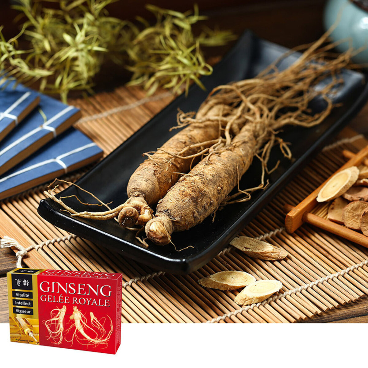 NUTRI EXPERT - Ginseng Gelée Royale - Favorise tonus physique et intellectuel - Soutient la résistance et la vigueur - Combat la fatigue - Actifs d'Origine Naturelle - Vegan - Lot de 2 produits