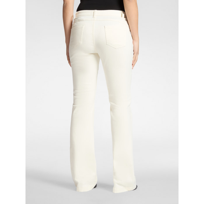 Elena Mirò - Pantaloni flare - Bianco