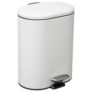 Poubelle Soft close métal 6L Blanc Siliflex