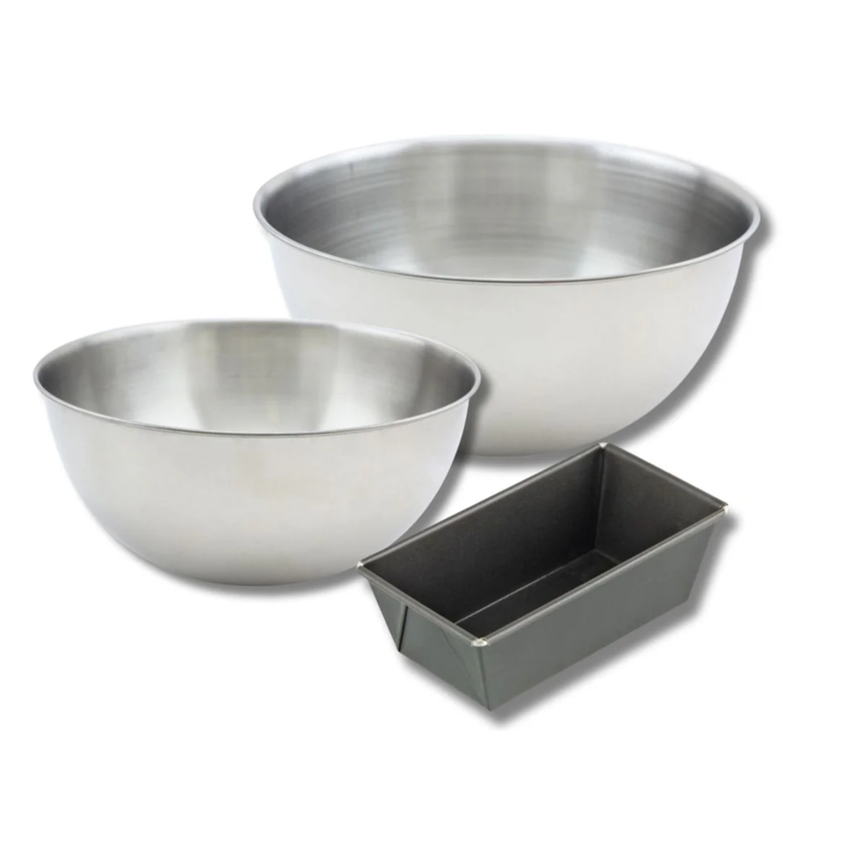 Set pâtisserie avec mini moule à cake 16 cm, 2 bols à mixer et 1 spatule Zenker