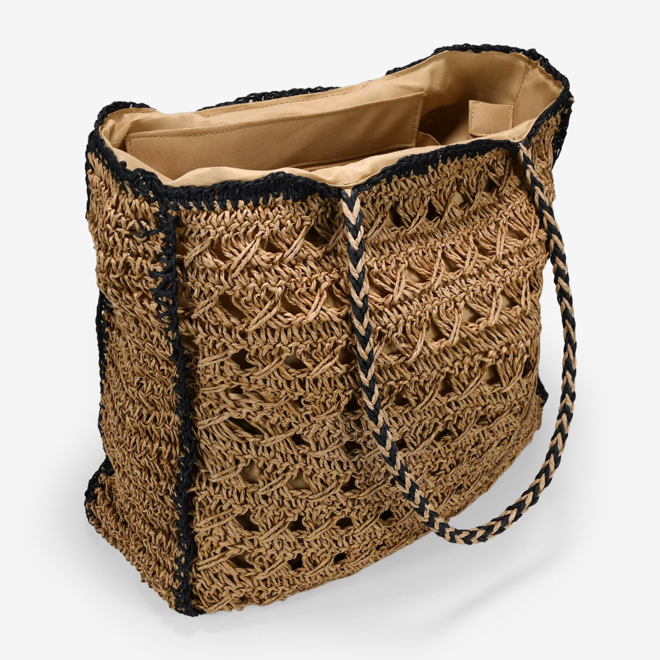 Bolso de hombro rafia trenzada