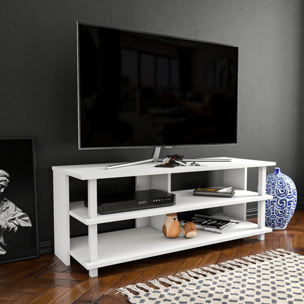 Mesa tv,100% tablero de aglomerado rechapado en melamina, color blanco