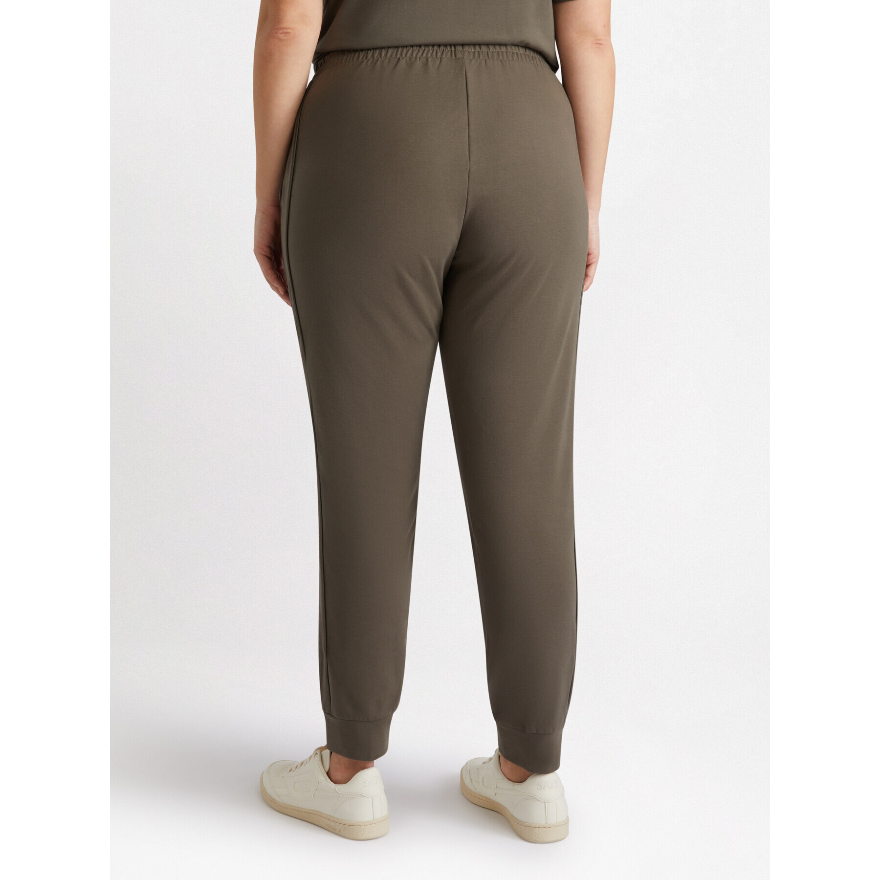 Fiorella Rubino - Joggers de felpa con bordes laterales - Verde militare
