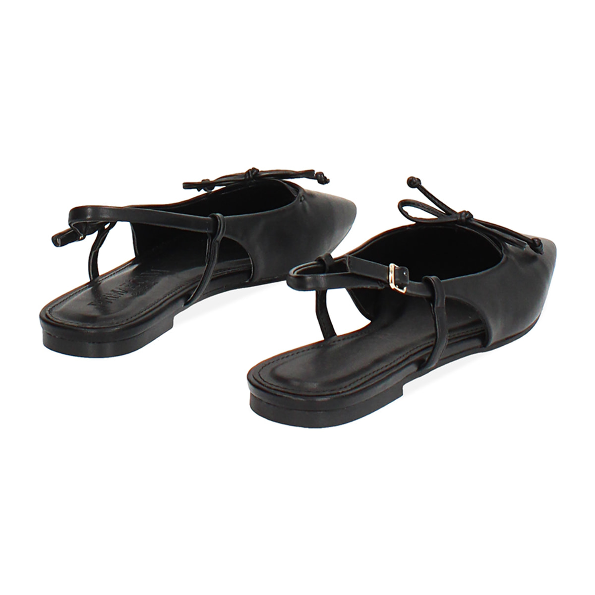 Zapatos planos slingback para mujer negros simples