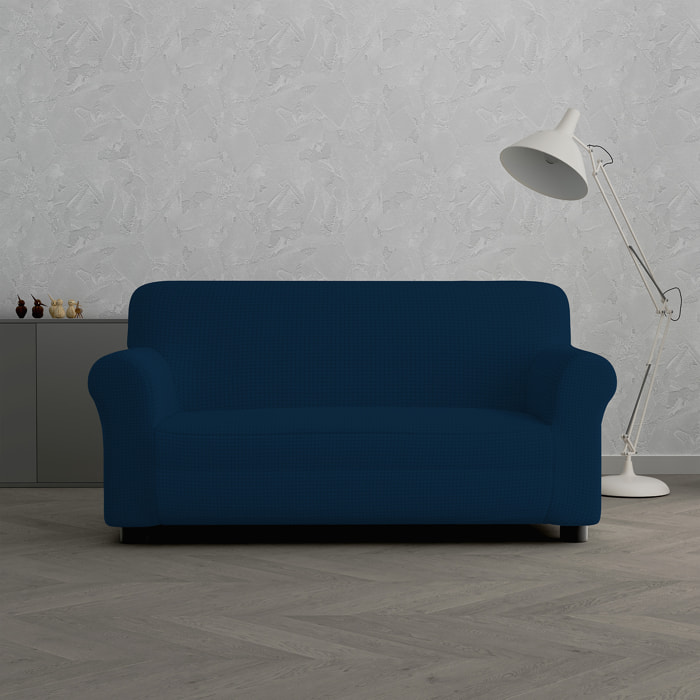 COPRIDIVANO IRIS, Elastico, Estensibile e Sagomato - BLU SCURO