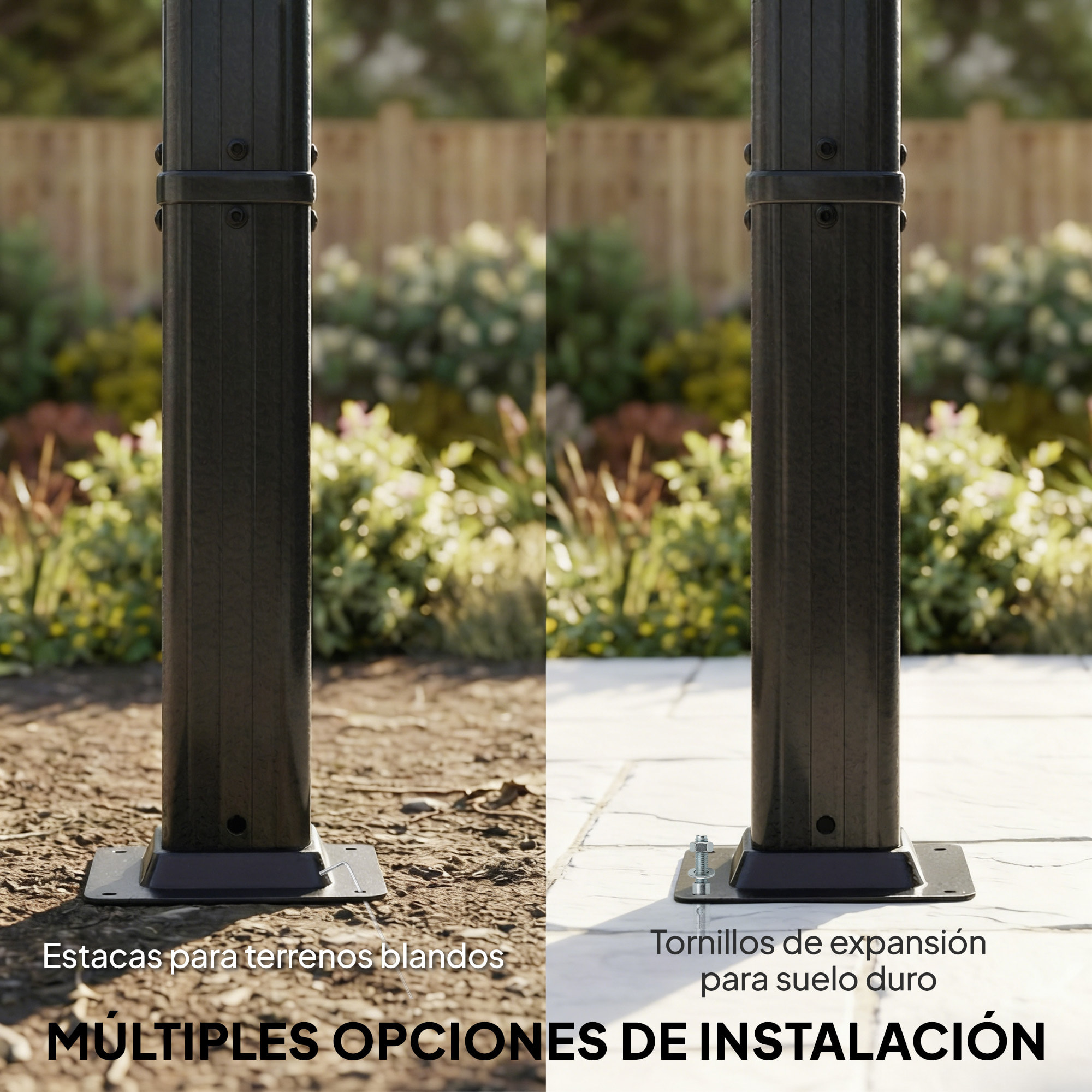 Pérgola de Jardín 4x3 m con Techo Retráctil y 4 Cortinas Enrollables Automáticas, Cenador de Jardín con Protección UV50+, Estructura de Aluminio, Drenaje, Pabellón para Exterior, Crema