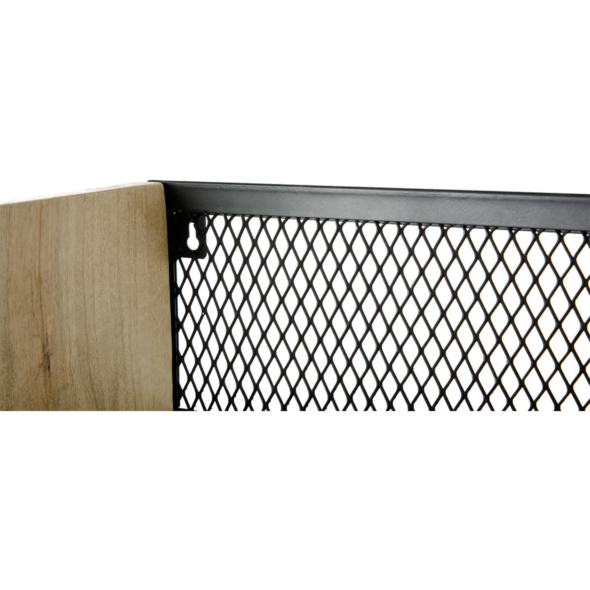 Étagère murale industrielle en bois manguier massif et métal noir L60 cm RACK