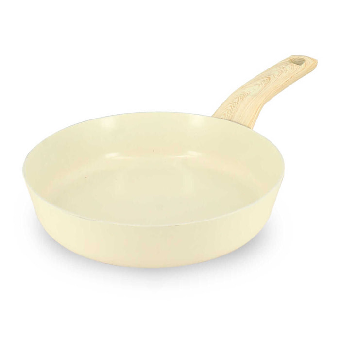 Poêle en revêtement céramique 20cm crème - tous feux COLORAMA
