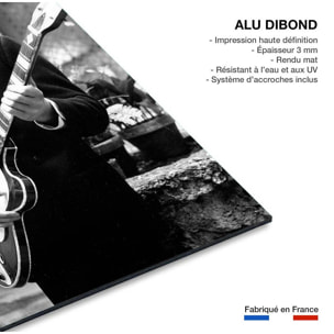 Tableau johnny hallyday et sa guitare en 1963 Tableau alu Dibond