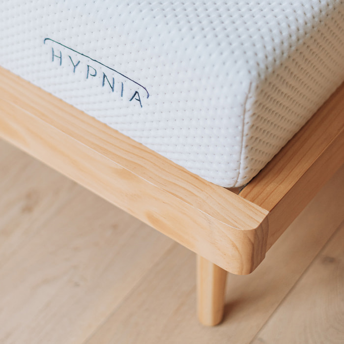 Sommier bois clair Alba finition chêne sommier inclus - Hypnia